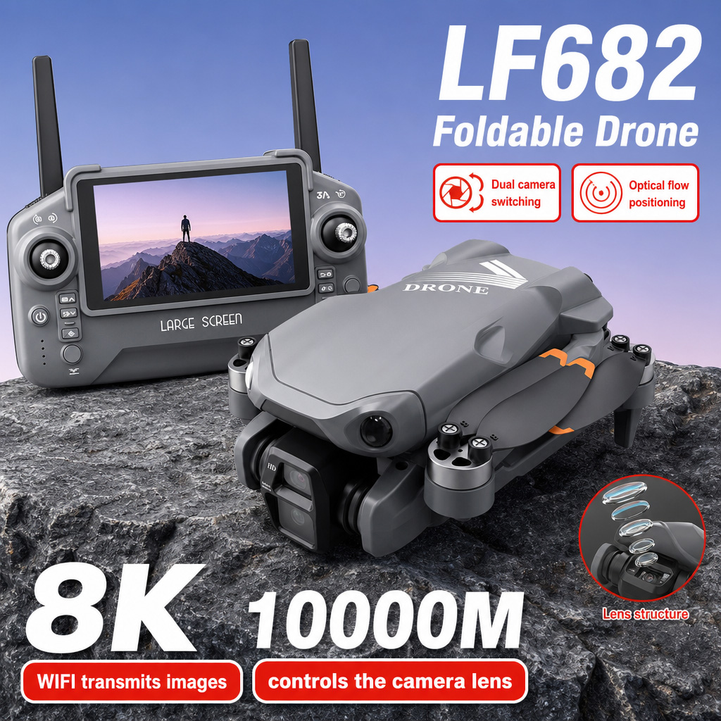 Rc Helicopter Electric - Luchtfoto LF682 Drone 8K HD Dubbele