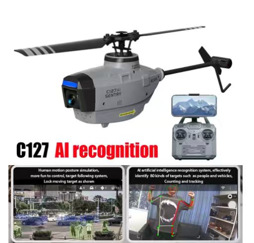 Rc Helicopter Single Rotor - RC ERA C127AI Borstelloze 4CH Helikopter